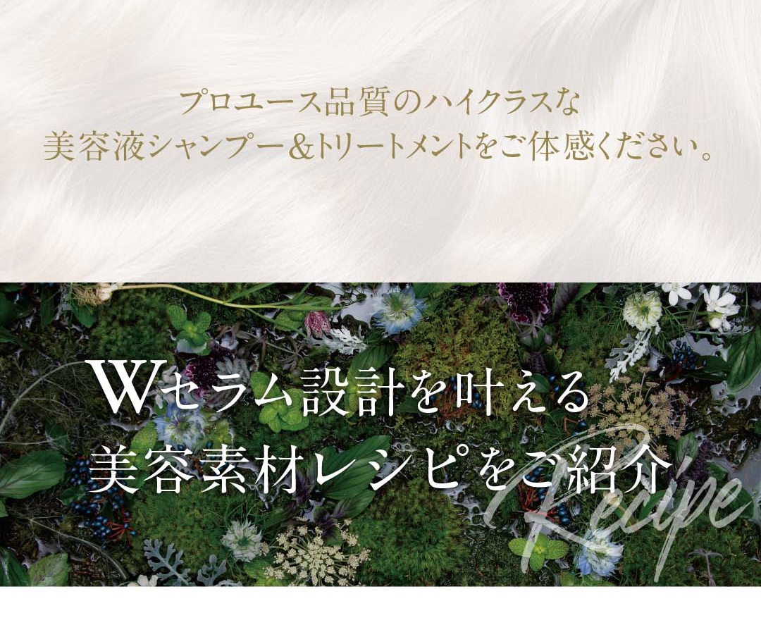 Wセラム設計を叶える美容素材レシピをご紹介